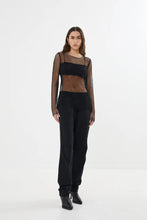 Load image into Gallery viewer, Jacka Netting long sleeve top - Black