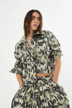 Load image into Gallery viewer, Silke Cyber drill full skirt - Olive combo