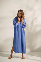 Load image into Gallery viewer, Ava Shirtdress Poplin Heaven Blue
