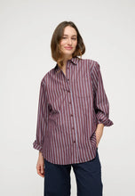 Load image into Gallery viewer, Gaia Shirt Stripe Burgundy