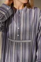 Load image into Gallery viewer, Stillness Dress Stripe Sea blue White