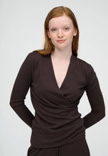 Load image into Gallery viewer, Surround Knit Top Dark Brown