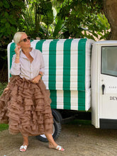 Load image into Gallery viewer, Tulle Merenque Skirt Chocolate
