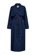 Load image into Gallery viewer, DelinaCC Denim Trench Coat
