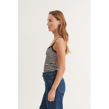 Load image into Gallery viewer, Ludmilla Strip Strap Top Birch Navy
