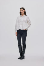 Load image into Gallery viewer, Poplin puffed hem shirt Sophie I White
