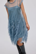 Load image into Gallery viewer, Frilly tulle dress Ghita I Dusty blue
