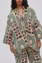 Load image into Gallery viewer, Ikat Combo Padded Kimono Abba Pink sand
