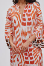 Load image into Gallery viewer, Karimalou Combo Kaftan Mandarin Pink Ivory
