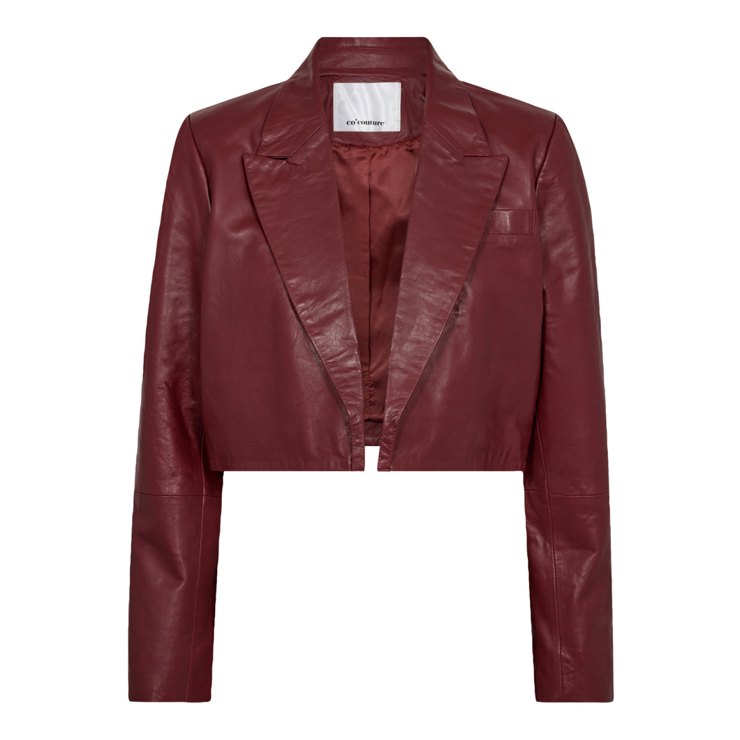 Phoebecc leather crop blazer