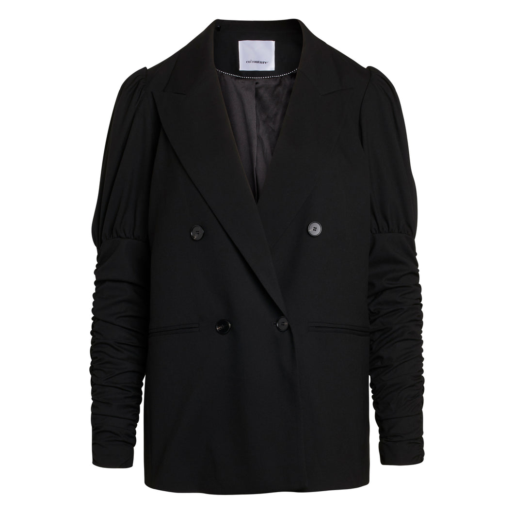 Puff Sleeve Blazer - Black