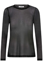 Load image into Gallery viewer, Mesh O Neck Blouse Black
