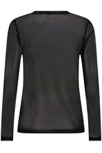 Load image into Gallery viewer, Mesh O Neck Blouse Black
