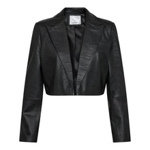 Load image into Gallery viewer, Phoebe Leather crop blazer
