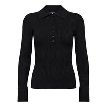 Load image into Gallery viewer, BonnyCC Polo Ls Knit Black
