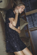 Load image into Gallery viewer, SillaCC Sequin Dress Black
