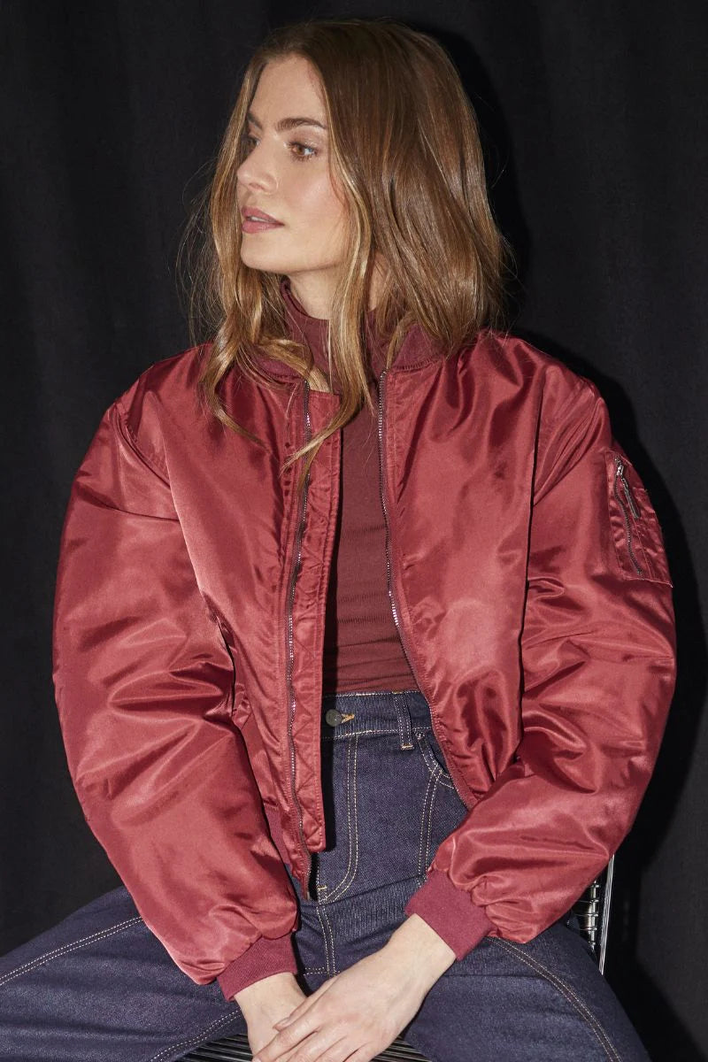 Libbycc Bomber Jacket Winered
