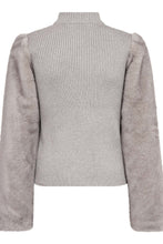 Load image into Gallery viewer, ElisabethCC Fur rib Knit Light Grey
