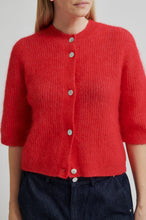 Load image into Gallery viewer, Andrea Knit Rib Cardigan Gojl Berry
