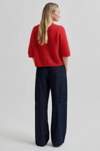 Load image into Gallery viewer, Andrea Knit Rib Cardigan Gojl Berry
