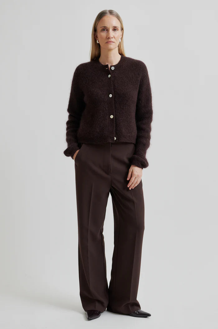 Fique Classic Trousers Chocolate Plum