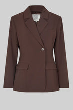 Load image into Gallery viewer, Fique Fitted Blazer Chocolate Plu
