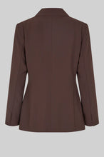 Load image into Gallery viewer, Fique Fitted Blazer Chocolate Plu
