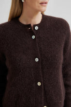 Load image into Gallery viewer, Andrea Rib Knit Cardigan Chocolate Plum
