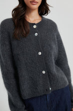 Load image into Gallery viewer, Andrea Knit Rib Cardigan Volcanic Ash
