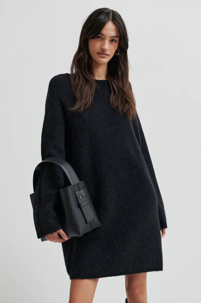 Gabby Knit Dress Black Sand