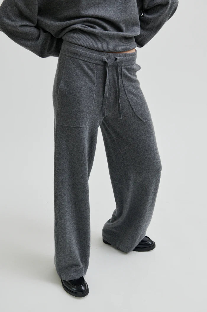 Calm Knit Pants Grey Melange