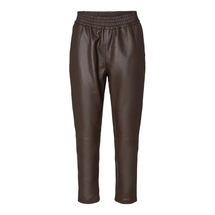 Shiloh crop leather pant - Brown