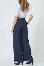 Load image into Gallery viewer, Amina Logo Pant Navy
