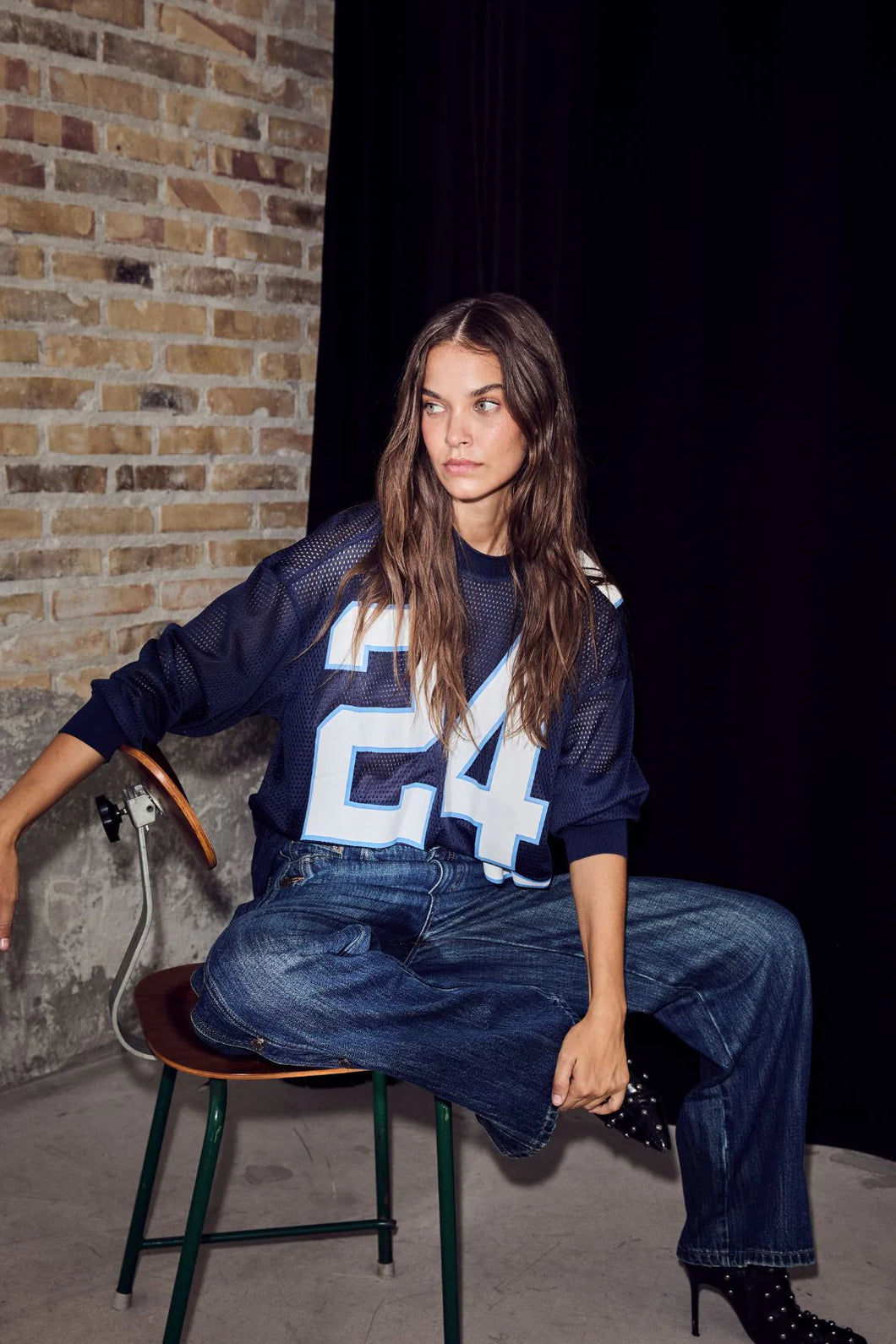 American Football LS Tee Navy