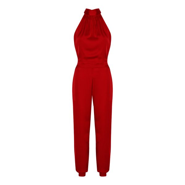 lennox jumpsuit deep red