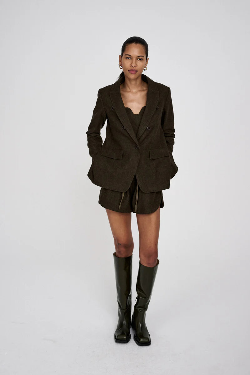 Akalle Mini Herringbone Blazer