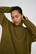 Load image into Gallery viewer, Celly Pure wool roll neck sweater I Fern green
