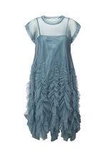 Load image into Gallery viewer, Frilly tulle dress Ghita I Dusty blue
