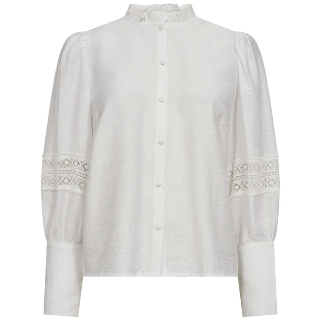 Angus Lace Shirt - White