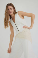 Load image into Gallery viewer, Calincc Crochet Scarf Skirt Off White
