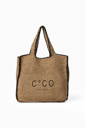 Coco Strsw Beach Bag Silver – My Little Showroom - Main Image