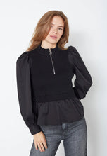 Load image into Gallery viewer, Elisabethcc Mix Zip Knit Black
