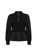 Load image into Gallery viewer, Elisabethcc Mix Zip Knit Black
