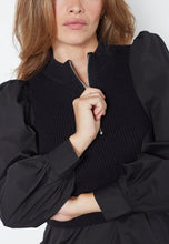 Load image into Gallery viewer, Elisabethcc Mix Zip Knit Black
