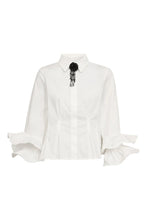 Hlaða mynd inn í gallerískoðara, HalenCC Flare Pleat Shirt White

