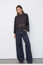 Load image into Gallery viewer, MeilseCC Emb LS  shirt Black
