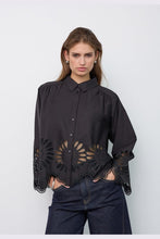 Load image into Gallery viewer, MeilseCC Emb LS  shirt Black
