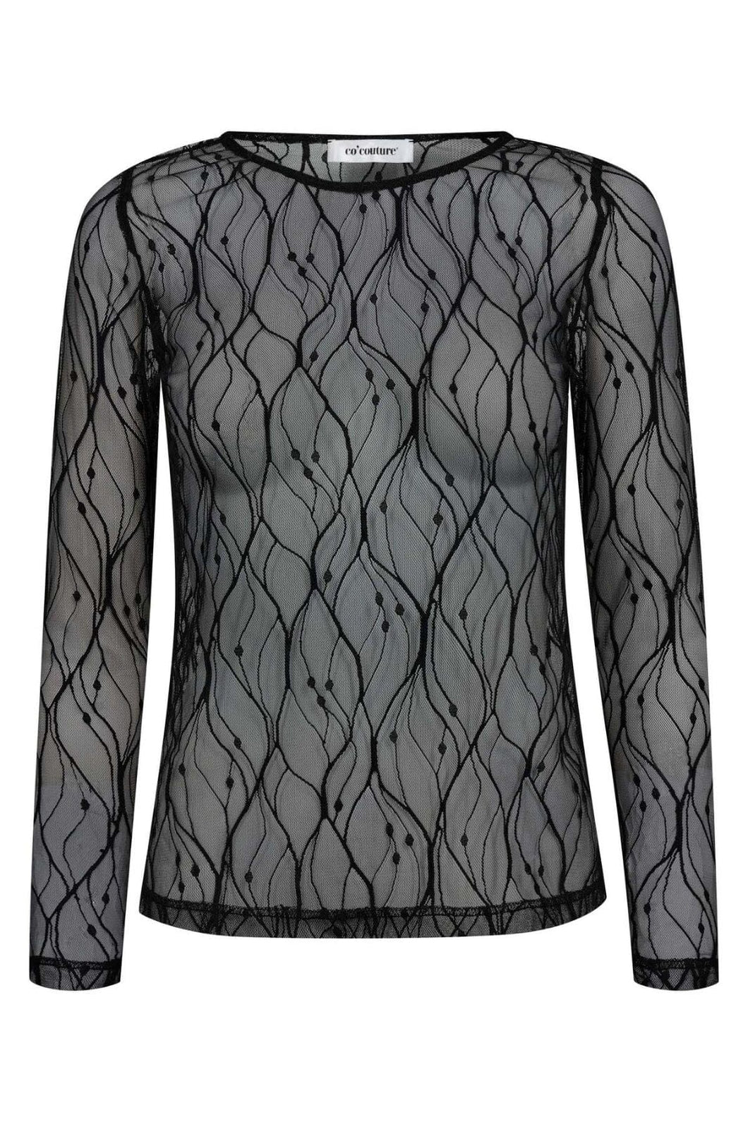 Mercycc Mesh O Blouse Black