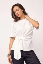 Load image into Gallery viewer, OrianeCC Pleat Tie Tee White
