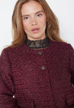 Load image into Gallery viewer, PeachCC Boucle Jacket Plum
